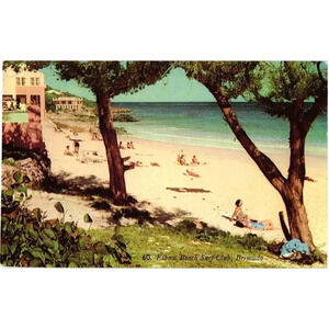60. Elbow Beach Surf Curb, Bermuda Postcard